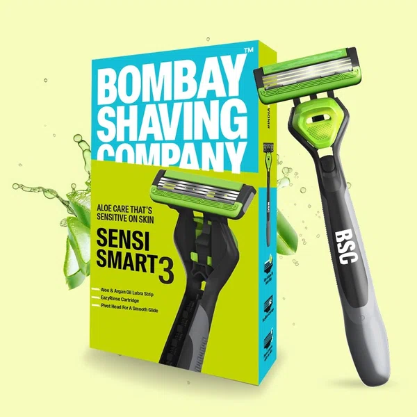 Bombay Shaving Company Sensi Smart 3 Razor, Green - Available at AfnoBazar Nepal