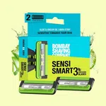 Bombay Shaving Company Sensi Smart 3 Cartridges, Pack of 2, Blue - Available at AfnoBazar Nepal