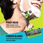 Bombay Shaving Company Sensi Smart 3 Cartridges, Pack of 2, Blue - Available at AfnoBazar Nepal