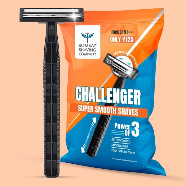 Bombay Shaving Company Challenger Razor, Pack of 5 - Available at AfnoBazar Nepal