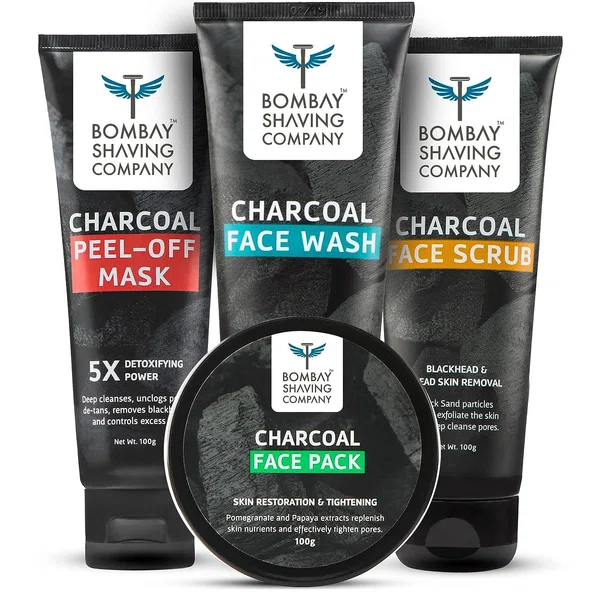 Bombay Shaving Company Charcoal Facial Starter Kit - Available at AfnoBazar Nepal