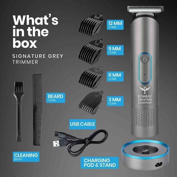 Bombay Shaving Company Beard Trimmer and Hair Clipper BTG1999, Grey - Available at AfnoBazar Nepal