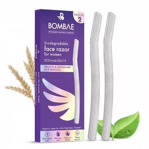 Bombae Biodegradable Face Razor, Pack of 2 - Available at AfnoBazar Nepal
