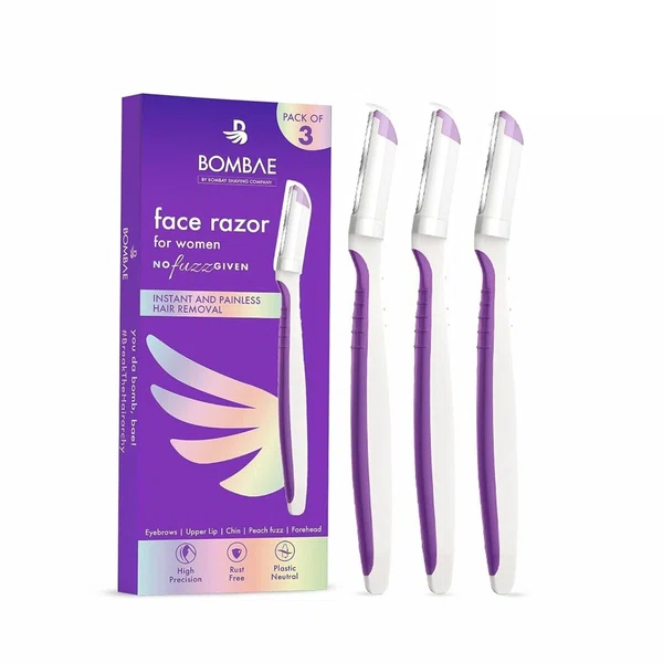 Bombae Face Razor for Women, Pack of 3 - Available at AfnoBazar Nepal