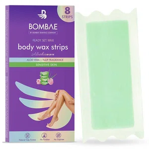 Bombae Body Wax Strips for Sensitive Skin, 8+2 Strips - Available at AfnoBazar Nepal