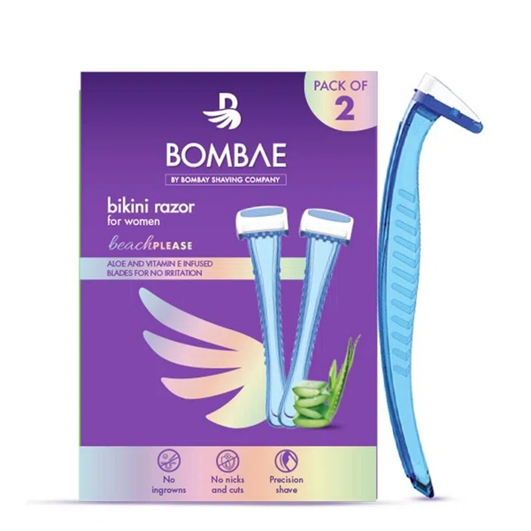 Bombae Bikini Razor, Pack of 2 - Available at AfnoBazar Nepal