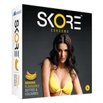 Skore Banana Flavoured Condoms, Pack of 3 - Available at AfnoBazar Nepal