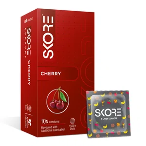 Skore Cherry Flavoured Condoms, Pack of 10 - Available at AfnoBazar Nepal