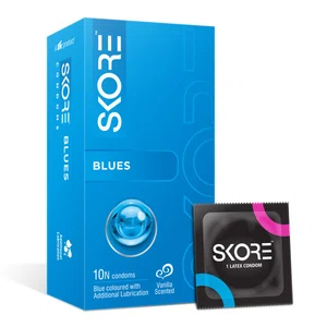 Skore Blues Condoms, Pack of 3 - Available at AfnoBazar Nepal
