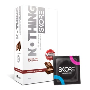 Skore Nothing Chocolate Condoms, Pack of 3 - Available at AfnoBazar Nepal