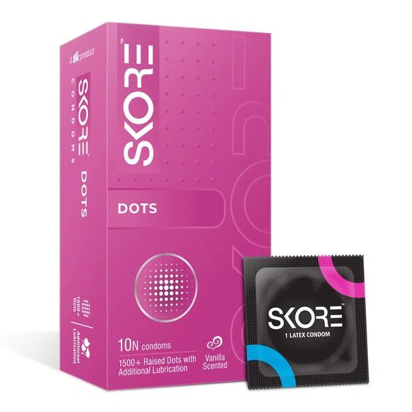Skore Dots Condoms, Pack of 3 - Available at AfnoBazar Nepal