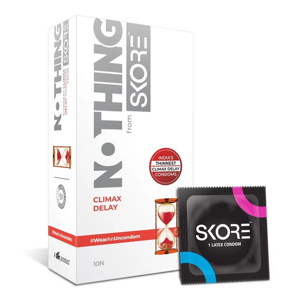 Skore Nothing Climax Delay Condoms, Pack of 3 - Available at AfnoBazar Nepal