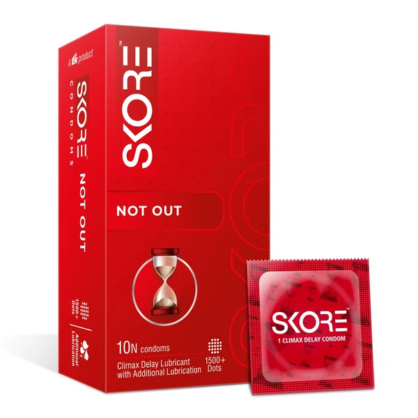 Skore Not Out Climax Delay Condoms, Pack of 10 - Available at AfnoBazar Nepal