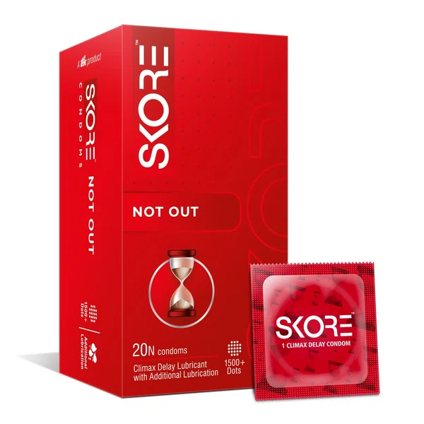 Skore Not Out Climax Delay Condoms, Pack of 20 - Available at AfnoBazar Nepal