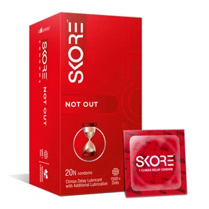 Skore Not Out Climax Delay Condoms, Pack of 20 - Available at AfnoBazar Nepal