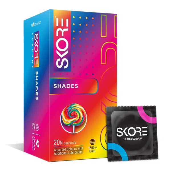 Skore Shades Condoms, Pack of 20 - Available at AfnoBazar Nepal