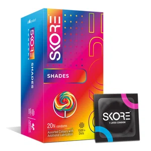 Skore Shades Condoms, Pack of 20 - Available at AfnoBazar Nepal