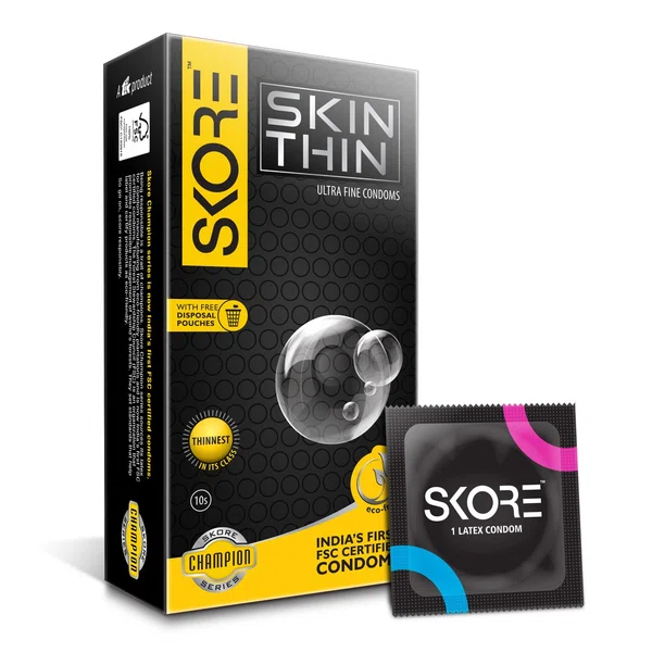 Skore Skinthin Condoms, Pack of 10 - Available at AfnoBazar Nepal
