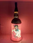 Handmade Bottle Craft With Light - Elvis Parsley - Unique Gift Item