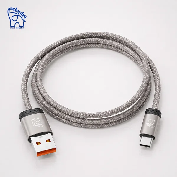 Elephu Braidy Series 547 PRO ( USB to TYPE C)High speed data transfer| knitted fabric| aluminum tip| pure copper wire| universal compatible
