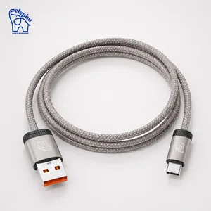 Elephu Braidy Series 547 PRO ( USB to TYPE C)High speed data transfer| knitted fabric| aluminum tip| pure copper wire| universal compatible