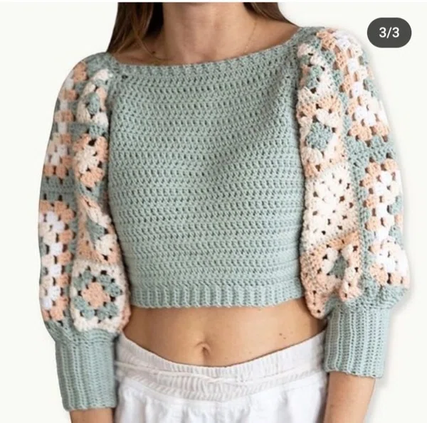 Granny Tee Crochet Crop