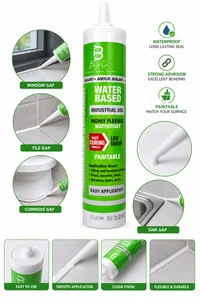 Acrylic Sealant Waterproof Gap Filler – Paintable Water Based Silicone for Tiles, Sink, Window & Commode