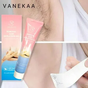 Vanekaa Hair Removal Depilation Gel (120ml) - Fast & Painless Body Hair Remover For Arms, Legs, and Underarms