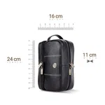 Hammonds Flycatcher Genuine Leather Shaving Bag for Men - Leather Toiletry Bag