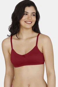 Zivame Double Layered Non Wired 3/4th Coverage Sag Lift Bra - Maroon
