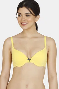 Zivame Modern Grounds Push-Up Regular Wired Medium Coverage Bra - Yellow