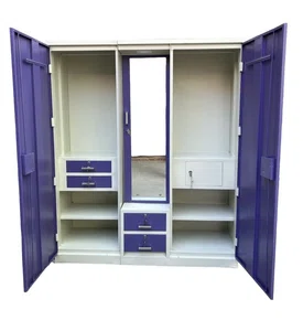 Purple Color Two Door Separate Mirror With Multiple Locker Daraz -1Pcs