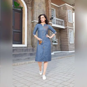 FuLoo's Slieecker Denim Western Kurti # 1018