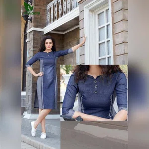 FuLoo's Slieecker Denim Western Kurti # 1023
