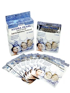Haokali Hydra Pearl Luxury Hydrating Face Mask (Pack of 10) - Moisturizing & Brightening Sheet Mask Set