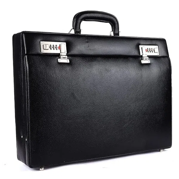 HAMMONDS FLYCATCHER Expandable Genuine Leather Briefcase for Men, Travel Office Bag with Dual Combination Lock Protection, Hand Bag for Men, Spacious