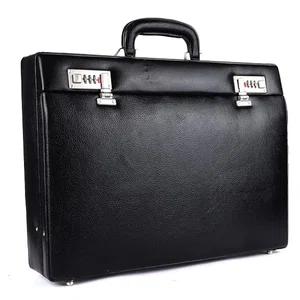 HAMMONDS FLYCATCHER Expandable Genuine Leather Briefcase for Men, Travel Office Bag with Dual Combination Lock Protection, Hand Bag for Men, Spacious