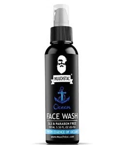 Muuchstac Ocean Face Wash for Men | Fight Acne & Pimples, Brighten Skin, Clears Dirt, Oil Control, Refreshing Feel - Multi-Action Formula (100 ml)