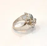 PURE SILVER TIGER DESIGN FINGER RING FOR MEN