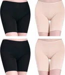 Seamless Smooth Slip Shorts Anti Chafing Safety Pants for Under Dress High Waist Underwear Boxers Skin & Black For Girls