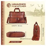 Hammonds Flycatcher Genuine Leather Tan Bag For Men - Men's Leather Laptop Bags | Laptop Bags | Hand Bags |