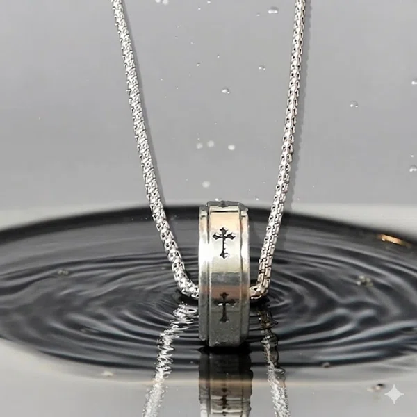 Chrome Hearts Cross Pendant Necklace for Men & Women – Stainless Steel Chain Jewelry
