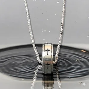 Chrome Hearts Cross Pendant Necklace for Men & Women – Stainless Steel Chain Jewelry