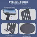 Adjustable Full Metal Phone Holder 360° Rotation Aluminum Stand for Mobile Devices