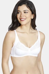 Zivame Basics Double Layered Non Wired 3/4th Coverage Bra-White