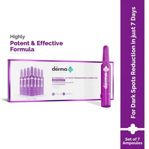 The Derma Co 5% Glycolic + 2% Kojic Pigmentation Corrector Ampoule Kit - 14ml