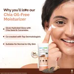 Mamaearth Chia Oil-Free Moisturizer with Chia Seed & Ceramides for Hydrated Glow - 80 g