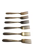 6 Modern Matte Gold Dinner Fork (Pack of 6)