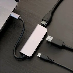 USB-C HUB, USB C to HDMI 4K Multiport Adapter, 3 in 1 Hub with USB