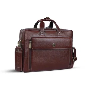 Hammonds Flycatcher Genuine Leather Laptop Bag For Men | Brown Solid Genuine Leather Messenger Bag For Men